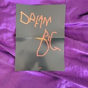 Marty Supreme Dream Big Poster with Orange Text